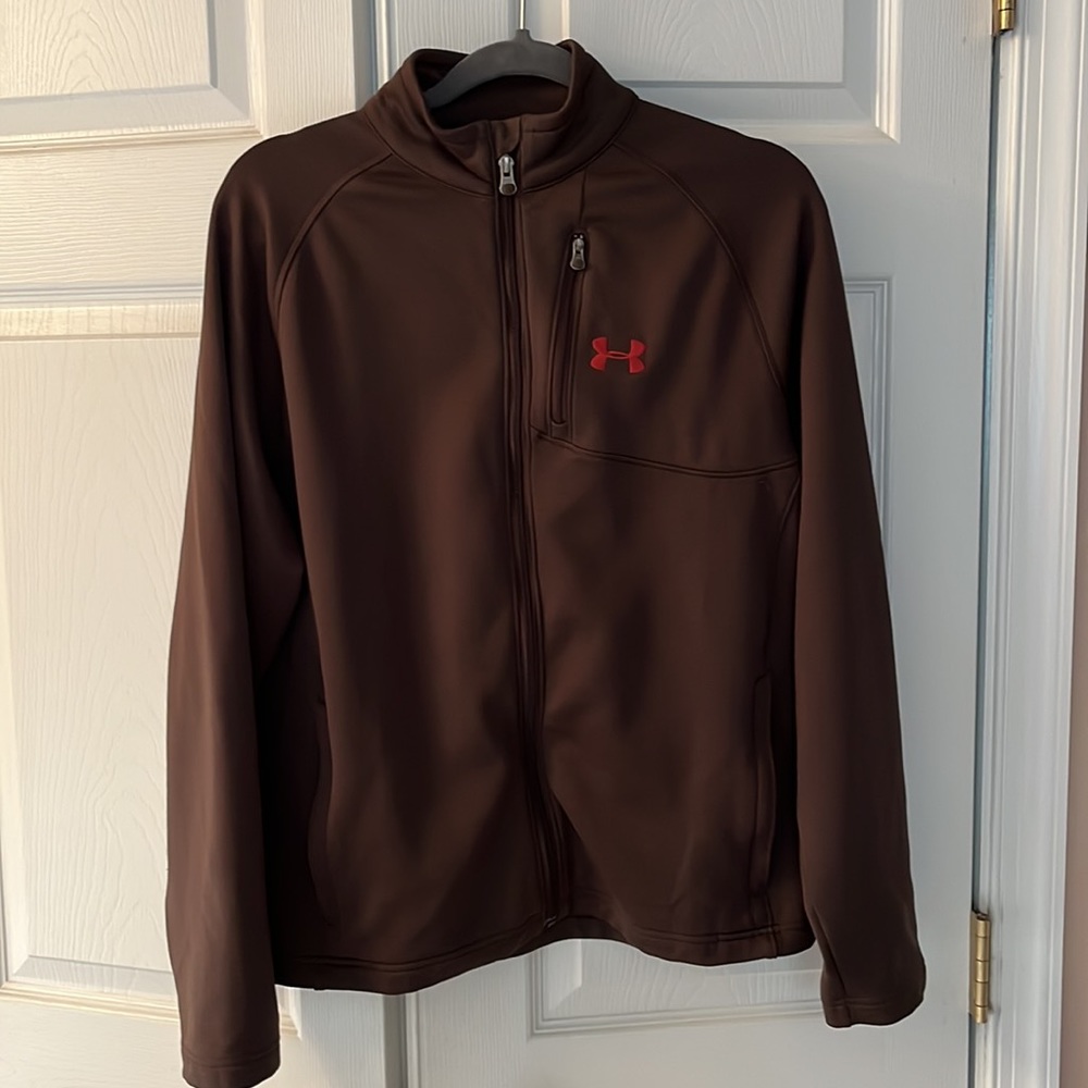 Under Armour Mens brown lightweight zipper jacket